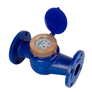 YueMeiTe Horizontal Screw Type Liquid Seal Water Meter Cast Iron Flanged DN15 Multi Jet Meters - Product Image 1
