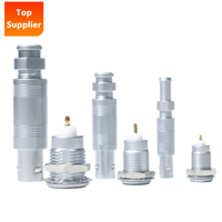 Conector Coaxial BEXKOM >5000 Ciclos de Acoplamiento, Tipo Push-Pull con Bloqueo, Chapado en Oro, IP50 Impermeable (-55~200C), Conector Circular Bajo