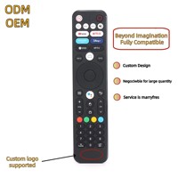 Télécommande universelle électrique manuelle en plastique noire 2.4G/RF/IR 45 touches de haute qualité pour Android TV Box