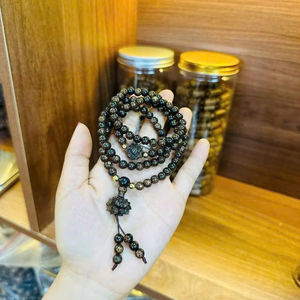 Pulsera de cuentas de Oud de Vietnam, hecha de madera de Agarwood, cuentas de oración, pulsera de Agarwood natural, producto estrella - Product Image 1