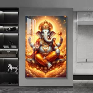Lámpara LED de Pared con Diseño Moderno para Decoración del Hogar, Pintura en Porcelana de Cristal, Personalizable para Hoteles, Impresión HD, Pintura de Elefante Divino - Product Image 5