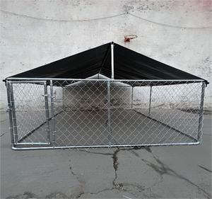 Enclos de jeu pour animaux de compagnie extérieur de grande taille 2m*2m*1.8m*2.3m avec auvent, <span class=keywords><strong>cage</strong></span> pour chien personnalisable pour cour/jardin, clôture de ferme en acier galvanisé - Product Image 2