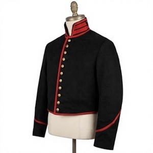 Vestes en tissu 100% laine brodées à la main, reproduction d'uniformes historiques d'extérieur, logo personnalisé - Product Image 3