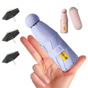 Wholesale Best Seller clear <b>Folding</b> Uv Portable Capsule Umbrella with logo Printing - Product Image 1