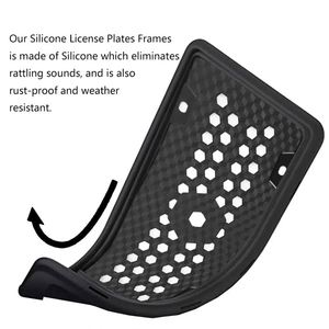 Black Fashion Factory Wholesale Silicone Car <b>License</b> Plate <b>Frame</b> Holder Cover Exterior Accessories - Product Image 2