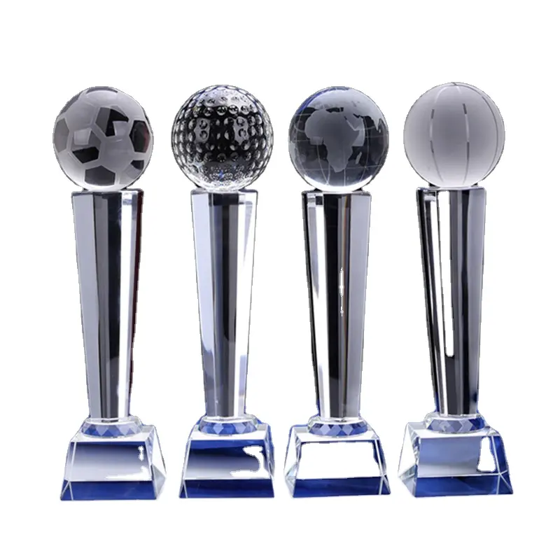 Customized K9 Blank Trophy souvenir Gift Golf Crystal Ball Glass Globe Trophy Awards