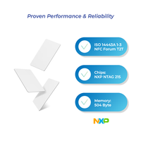 Leere PVC NFC RFID Karte 1356MHz ISO14443A NXP NTAG213 144 Bytes für Zugangskontrolle und Hotelkarten