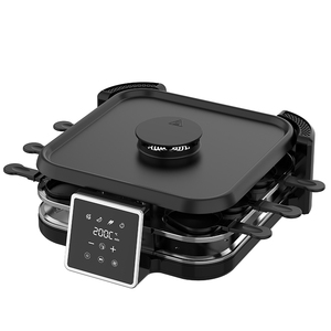 Grill de table numérique multifonction antiadhésif sans fumée pour intérieur, type <span class=keywords><strong>raclette</strong></span>, avec 4 programmes pour <span class=keywords><strong>6</strong></span> <span class=keywords><strong>personnes</strong></span>, usage domestique - Product Image 2
