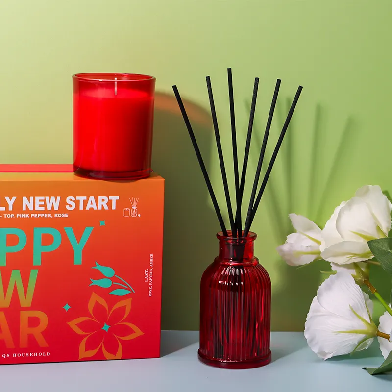 Presente de ano novo Aromaterapia vela conjunto presente delicado ambientador para amigos presente para feliz ano novo