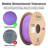 ESUN-Filament d'impression 3D PLA-Matte bicolore 1.75mm tige en plastique 1KG FDM Imprimante PLA Double couleur Surface mate