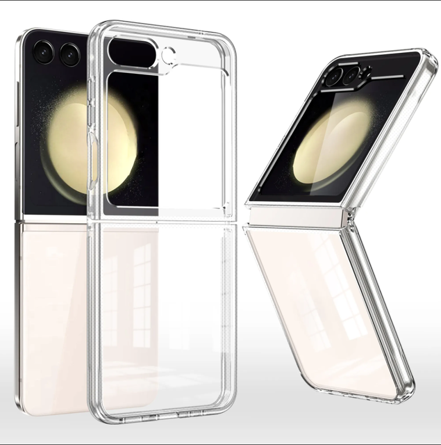 Anti-scratch Hardened Acrylic Cell Phone Cover for Samsung Z Flip 5 Anti Yellow Phone case for Galaxy Z Flip 5