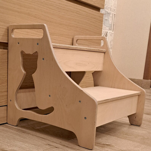 Wooden Kitchen <b>Step</b> <b>Stool</b> for <b>Toddlers</b> Kids' Bed Accessory in Modern Style Standing Tower Zzm Brand - Product Image 3