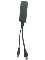 Répartiteur PoE Gigabit IEEE802.3aF/at PS24G, sortie d'alimentation 12VDC/2A, 1 prise DC, câble RJ45