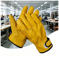 Gants de travail en cuir de vachette pleine fleur, en cuir de mouton, pour la soudure et la sécurité industrielle – Vente en gros usine