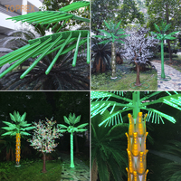 LED de simulation artificielle Décoration extérieure en métal stable arbre lumineux de palmier lumineux pour les vacances