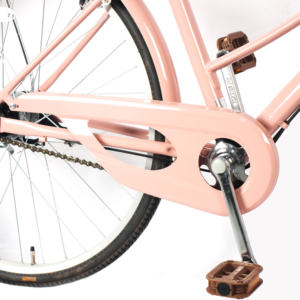 Vélo de ville rose 26 pouces pour femmes et jeunes filles, à vitesse unique, avec panier, cadre en acier au carbone, vente en gros - Product Image 4