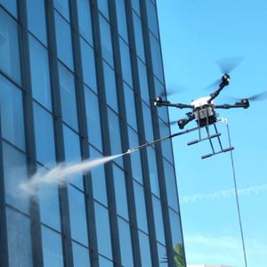 JIUSI D15R High Pressure Building Facade Cleaning <b>Drone</b> for Window Glass Roof Solar Panel Professional Washing System - Product Image 1