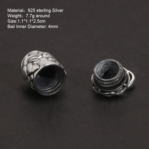 Real 925เงินสเตอร์<span class=keywords><strong>ล</strong></span>ิงพระพุทธรูป Lockets <span class=keywords><strong>ล</strong></span>อ<span class=keywords><strong>ย</strong></span> Mantra Lotus จี้เปิดโบราณพุทธกล่อง Talisman Amulet - Product Image 3