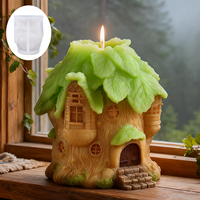 Moule en silicone Dumo Fairy Tale Forest Treehouse pour la fabrication de petites maisons 3D, moule pour bougies aromatiques