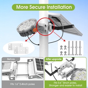 ไฟต้นไม้โซลาร์ฮักทรีไลท์ 24W แบบเสาโค้ง IP65 กันน้ำ เปิด-ปิดอัตโนมัติ ไฟสปอตไลท์ LED สำหรับตกแต่งสวนภายนอกอาคาร - Product Image 3