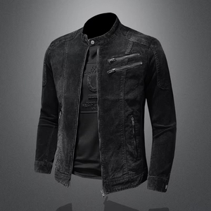 Veste en jean tendance de haute qualité pour hommes, style européen et américain, élégante, décontractée, en velours côtelé uni, de la boutique. - Product Image 1