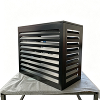 Cache-climatiseur en aluminium thermolaqué sur mesure OEM, facile à installer, pour projets de climatisation extérieure de bâtiments