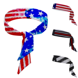 Bandeau de drapeau américain personnalisé bandeau réglable solide bandeau de cheveux bandeau de tête unisexe bandeaux de sport de logo personnalisé pour le basket-ball course <span class=keywords><strong>tennis</strong></span> - Product Image 1