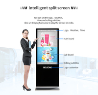 32 43 55 65 inç zemin ayakta dikey interaktif dijital tabela Kiosk dokunmatik reklam ekranı dijital tabela
