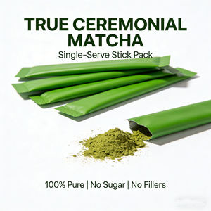 QINSHANTANG Marque Privée Poudre de Matcha Bio Instantanée en Sachet Vert Vibrant Sans Additifs Facile à Transporter pour les Déplacements - Product Image 1