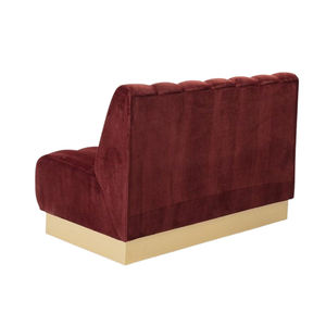 Canapé Rouge Contemporain en Velours et Bois pour Restaurant, Café, Salon, Hôtel, Bar et Intérieur Commercial - Product Image 5