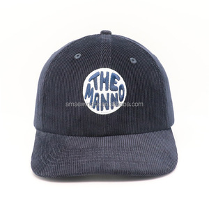 OEM Oxford Corduroy 6 Panel Custom Unisex Dad Hat with Hand Embroidery Logo Dot Pattern Four Seasons - Product Image 1