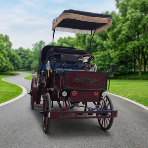 Calèche royale de luxe pour le transport touristique en extérieur, calèche rouge convertible pour le tourisme - Product Image 1