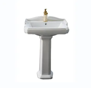 Factory Supplied Floor Stand Basin Mounting Full Pedestal Basin