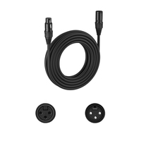 Câble de commande d'éclairage DMX évalué IP65 3 broches 22awg mâle à femelle câble en cuivre DMX512 pour scène