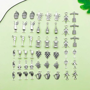 Pendentifs en alliage d'argent antique, série verres à vin, formes variées pour la fabrication de bracelets, accessoires de bijoux DIY - Product Image 1