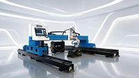 Máquina de Corte por Plasma CNC Rbqlty, Cortadora de Plasma de Alta Precisión con Estructura de Pórtico, para Acero de 1-25 mm, Certificación CE ISO, 1500 mm