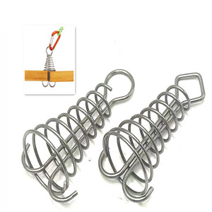 Resorte de tensión de tienda de acero inoxidable estilo bobina Clavijas fijas para acampar al aire libre para uso industrial - Product Image 1