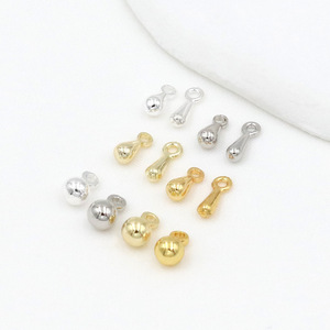 Teardrop Pendant Round Pendant 18K Gold Plated <b>Copper</b> Jewelry Findings For Necklace Making DIY <b>Bracelet</b> Components D98 - Product Image 4