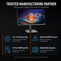 Monitor Gaming 4K 180Hz 27 Inci Nano-IPS 3840x2160 HDR600 Layar Warna 10bit untuk Pemasok Esports