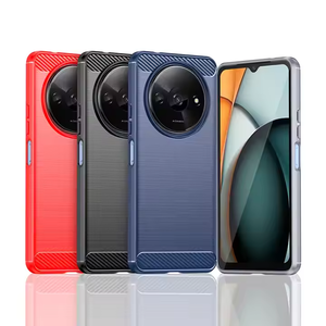 Coque arrière en TPU souple antichoc en fibre de carbone pour Redmi A3 A3X Note13 Pro 4G, étui de téléphone portable pour Xiaomi 13 POCO C61 M6 Pro - Product Image 1