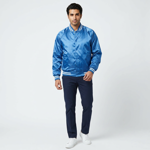 Veste de baseball unisexe personnalisée noire, style Letterman, design sur mesure, vente en gros - Product Image 1