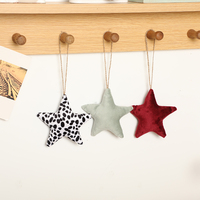 Ornements de Noël en velours rembourrés de qualité supérieure, étoiles suspendues en velours de luxe, pendentifs en forme d'étoile en peluche pour cadeau de Noël