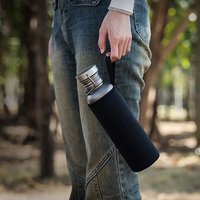 Nouvelle bouteille d'eau de sport en titane pur amical grandes capacités Thermos sain de plein air et de sport pour le camping
