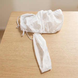 Disposable Bra Panty <b>Set</b> Thong Type <b>White</b> Non-Woven Breathable <b>Underwear</b> - Product Image 3