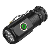Lampe de travail industrielle EDC 1300 lumens, lampe torche LED rechargeable avec clip magnétique, torche de poche pour réparation, camping, urgence