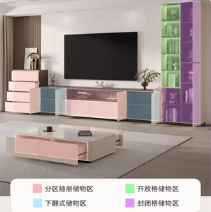 Luxury Modern <strong>TV</strong> Cabinet <strong>for</strong> Living Room Home Furniture Integrated Storage Wine Bookcase Custom Background <strong>Wall</strong> Cabinet - Product Image 4