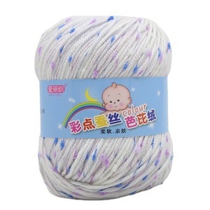 <span class=keywords><strong>Prix</strong></span> spécial tricoté à la main moyen-épais bébé velours Crochet <span class=keywords><strong>laine</strong></span> rayonne fil mélangé motif <span class=keywords><strong>de</strong></span> points colorés teint <span class=keywords><strong>laine</strong></span> bébé lait - Product Image 5