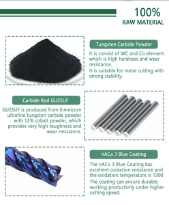 مصنع تشوتشو الصين كربيد القاطع سعر كبير كربيد نهاية مطحنة أدوات القطع HRC65 تطول طاحونة - Product Image 6