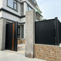 Clôture en aluminium à persiennes, fabrication en usine, pour jardin, cour, arrière-cour, revêtement en poudre noire, taille personnalisée, installation facile