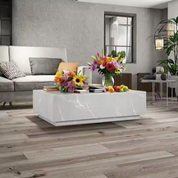 Haute qualité Design contemporain 3D autocollant MDF Table basse Vintage Table d'appoint pour salon prix de gros meubles de maison
